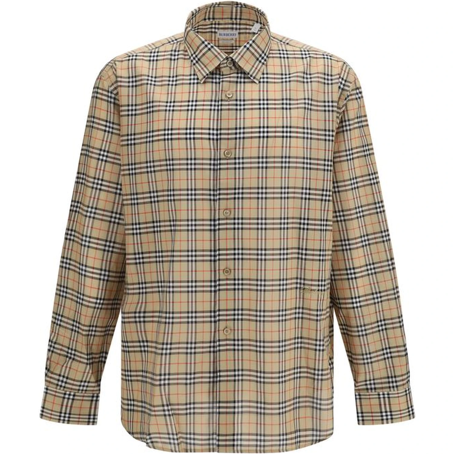 Beige Cotton Pattern Shirt