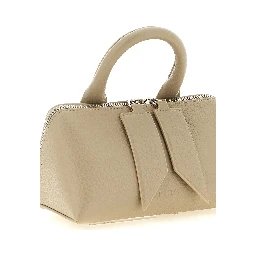 Beige Bovine Leather Handbag