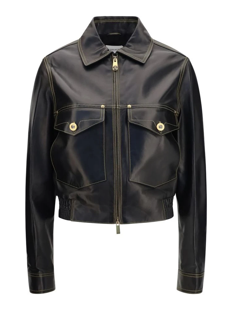 Black Lamb Ovis Aries Aries Leather Jacket