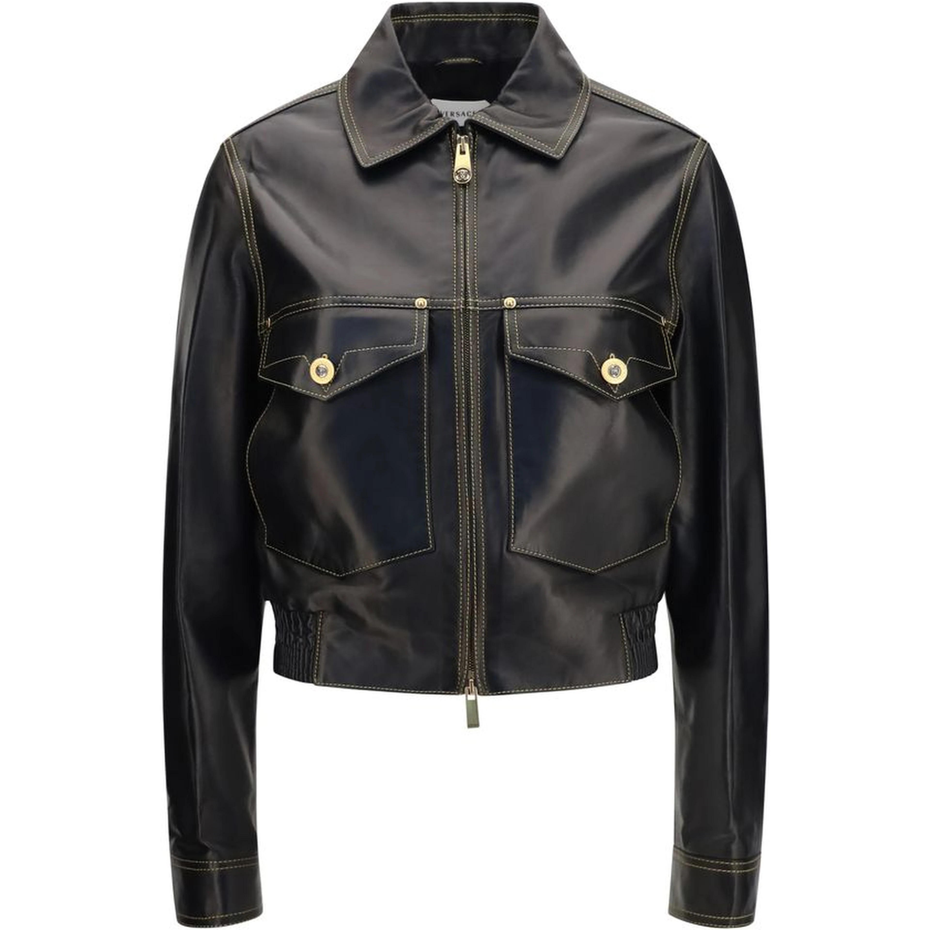 Black Lamb Ovis Aries Aries Leather Jacket