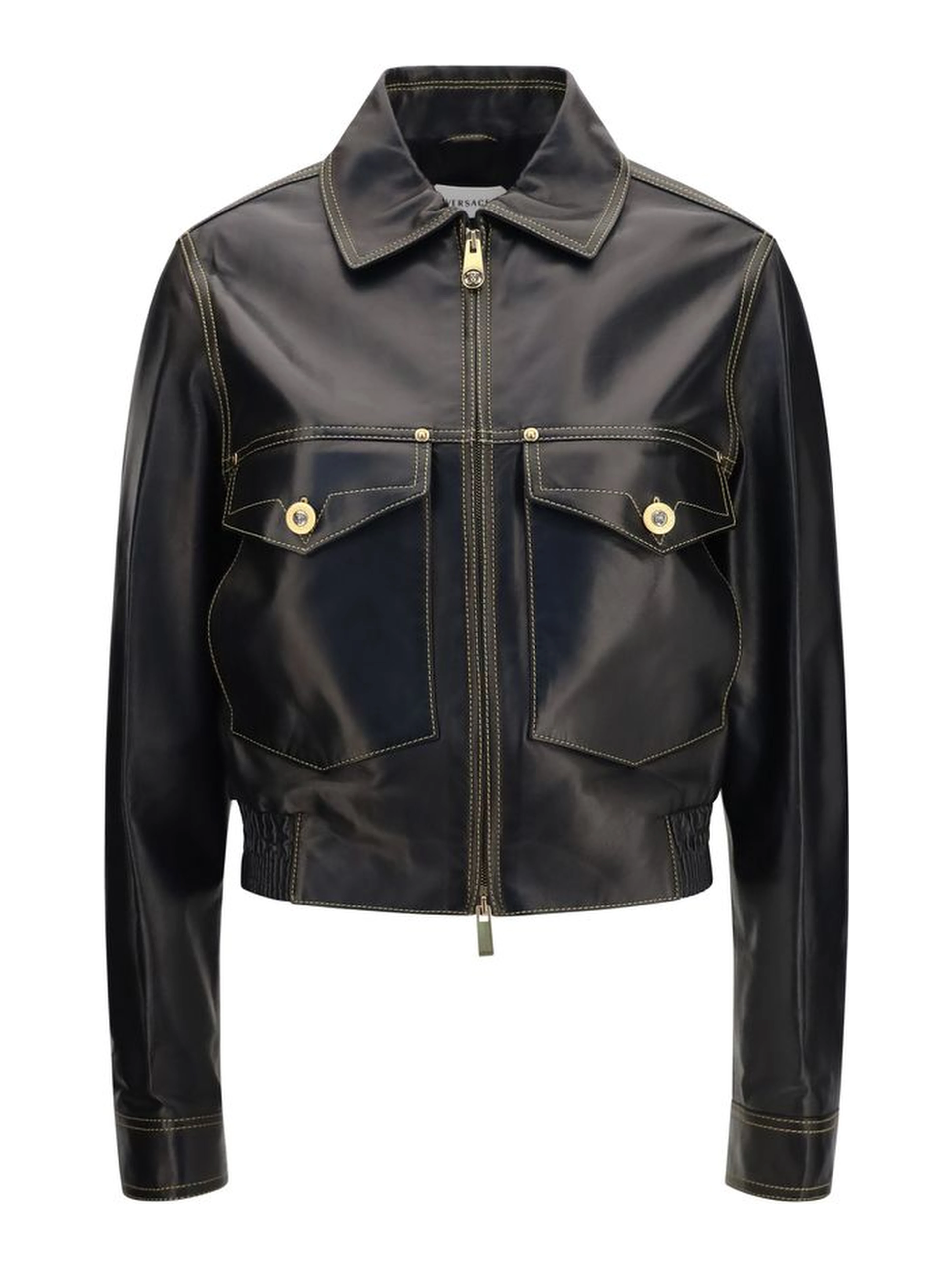 Black Lamb Ovis Aries Aries Leather Jacket