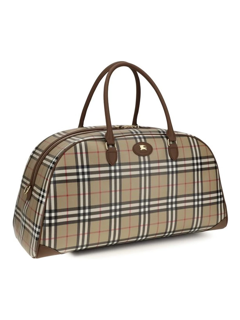 Beige Cotton Shoulder Bag