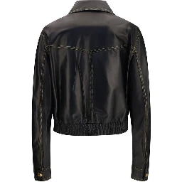 Black Lamb Ovis Aries Aries Leather Jacket