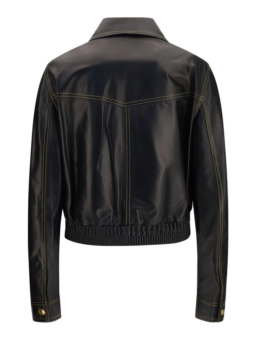 Black Lamb Ovis Aries Aries Leather Jacket