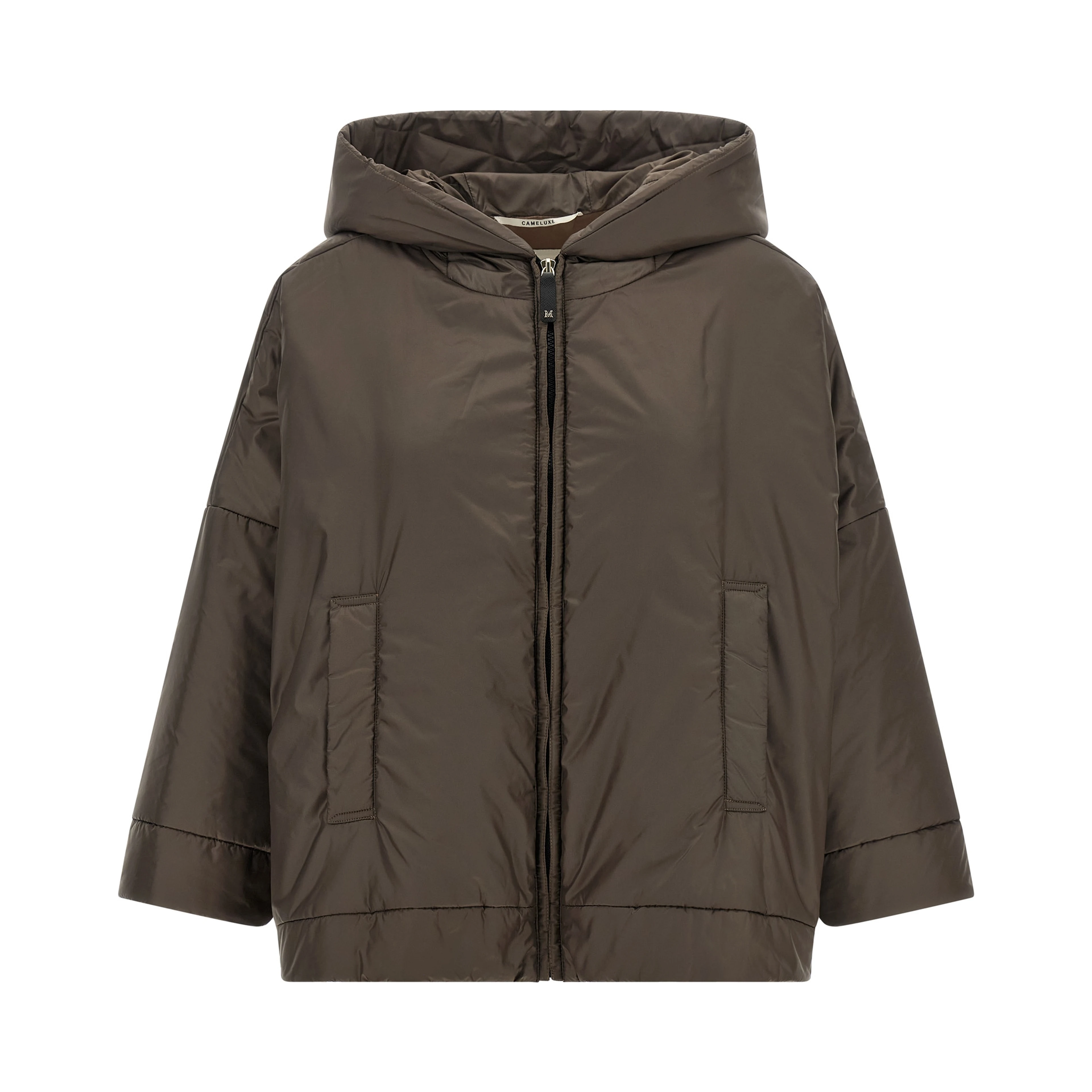 Brown Polyester Shell Jacket