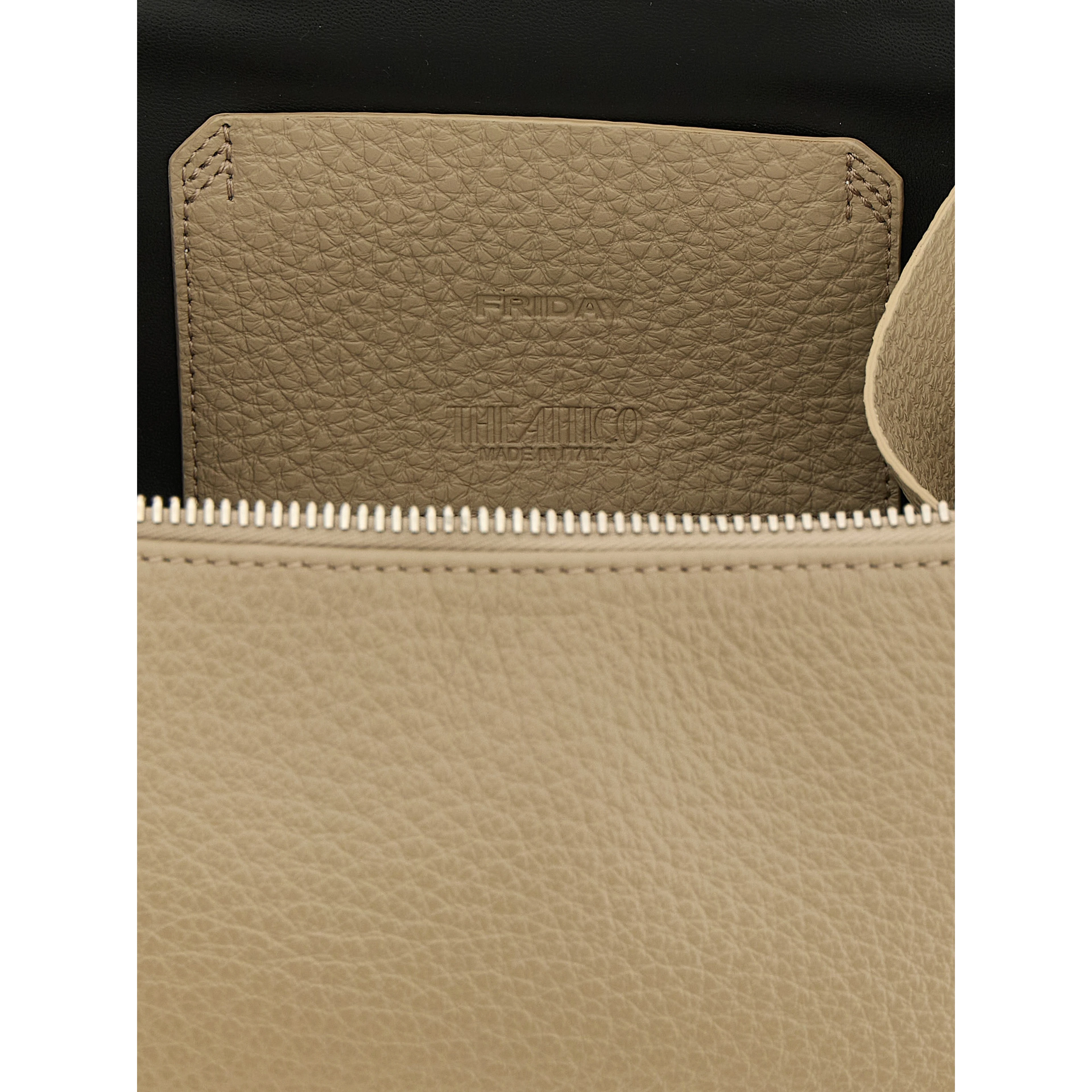 Beige Bovine Leather Handbag