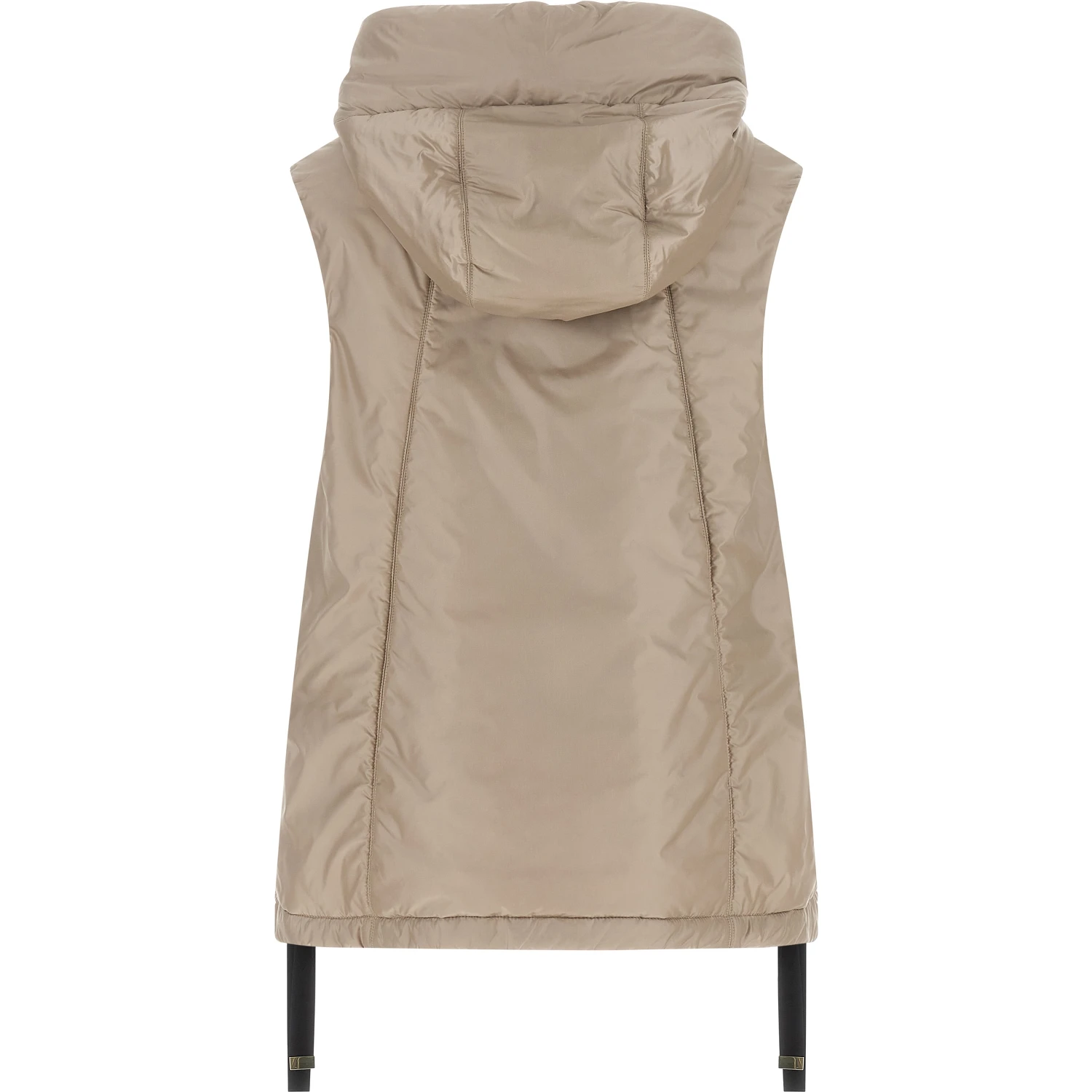 Beige Polyester Sleeveless Jacket