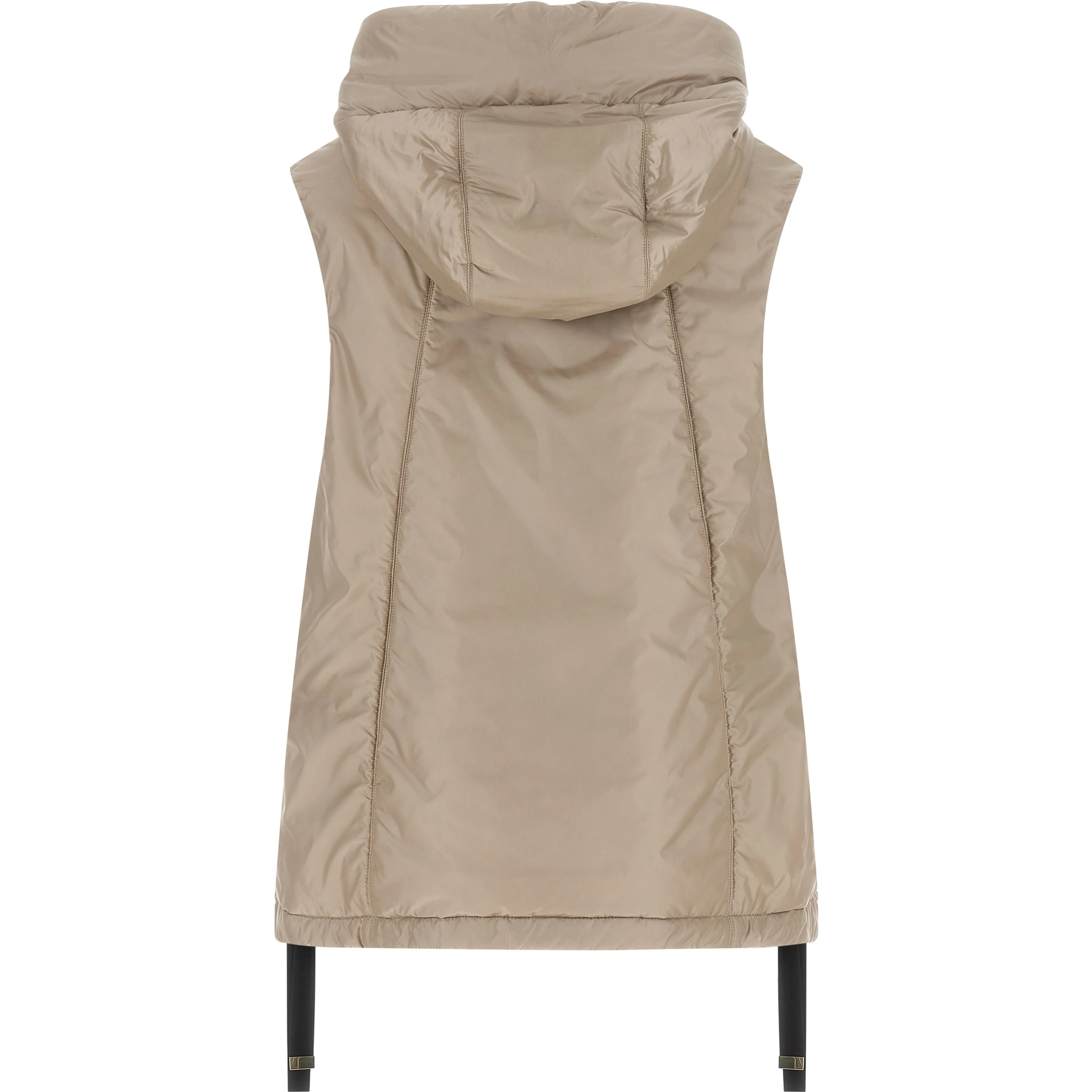 Beige Polyester Sleeveless Jacket