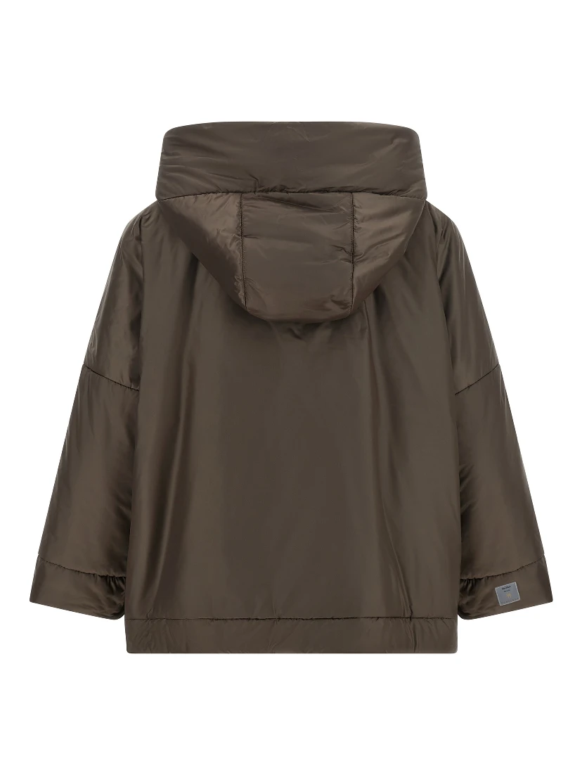 Brown Polyester Shell Jacket