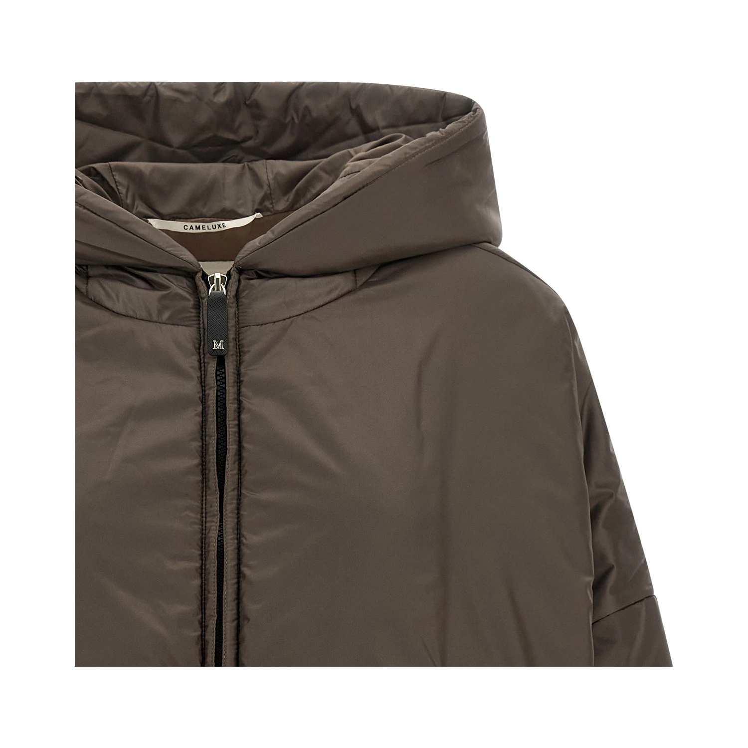 Brown Polyester Shell Jacket