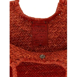 Orange Calfskin Shoulder Bag