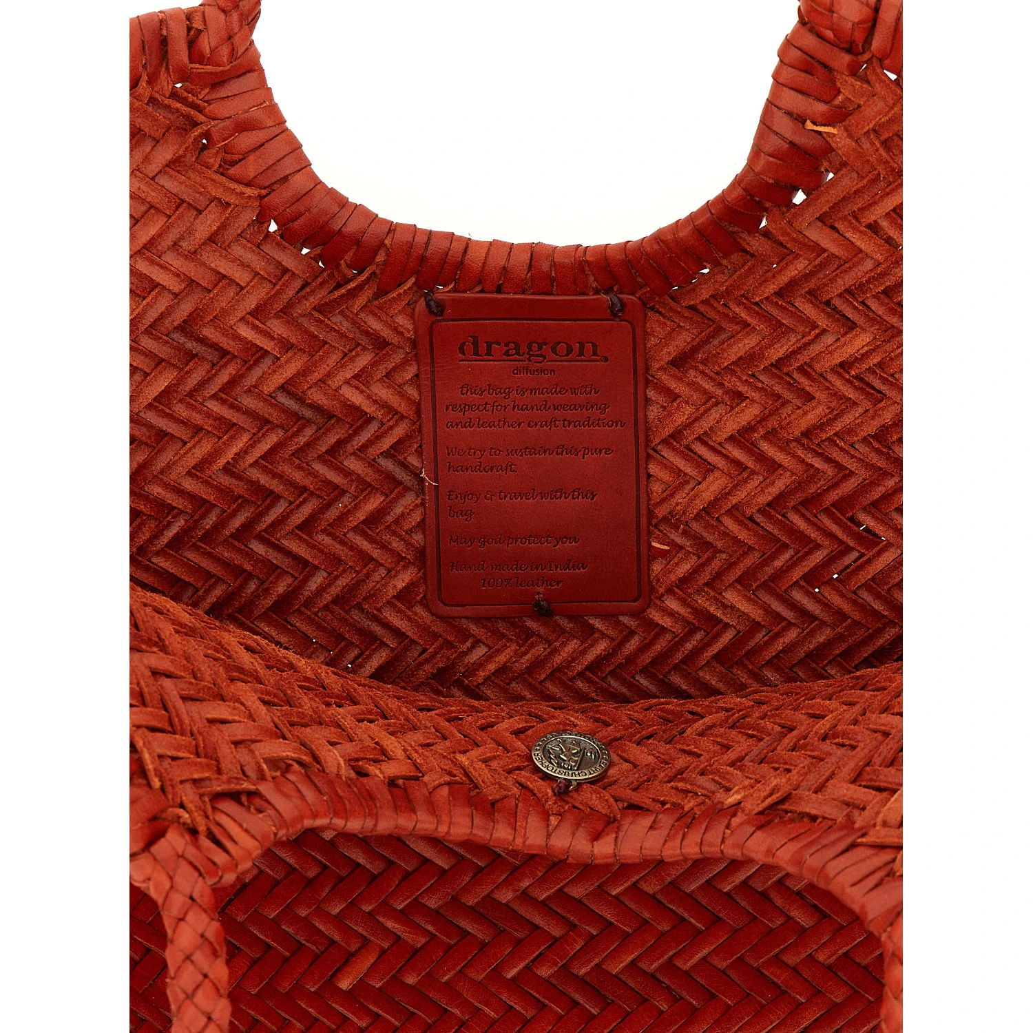 Orange Calfskin Shoulder Bag