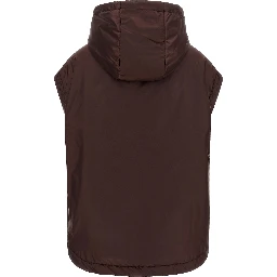 Bordeaux Polyester Sleeveless Jacket