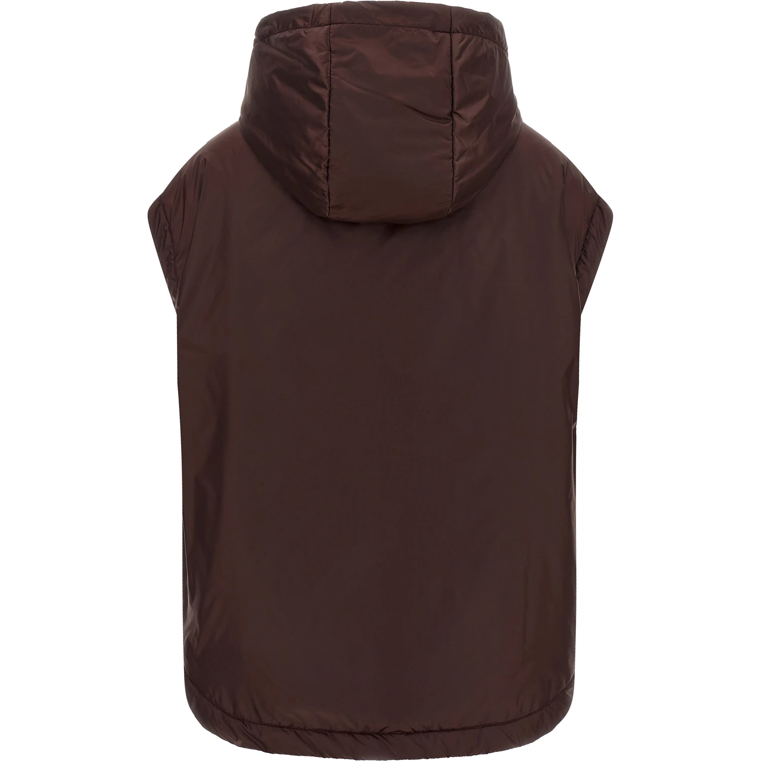 Bordeaux Polyester Sleeveless Jacket