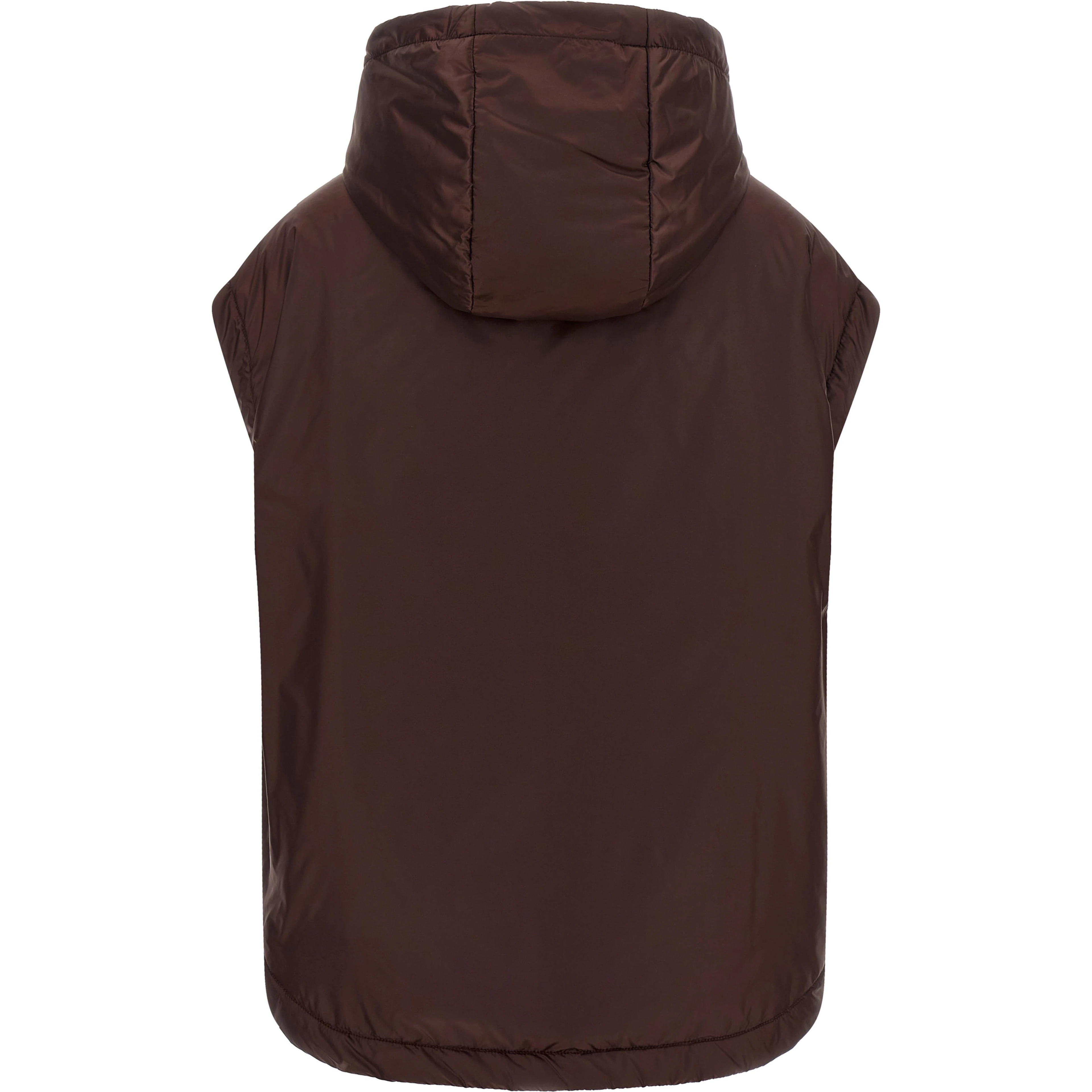 Bordeaux Polyester Sleeveless Jacket