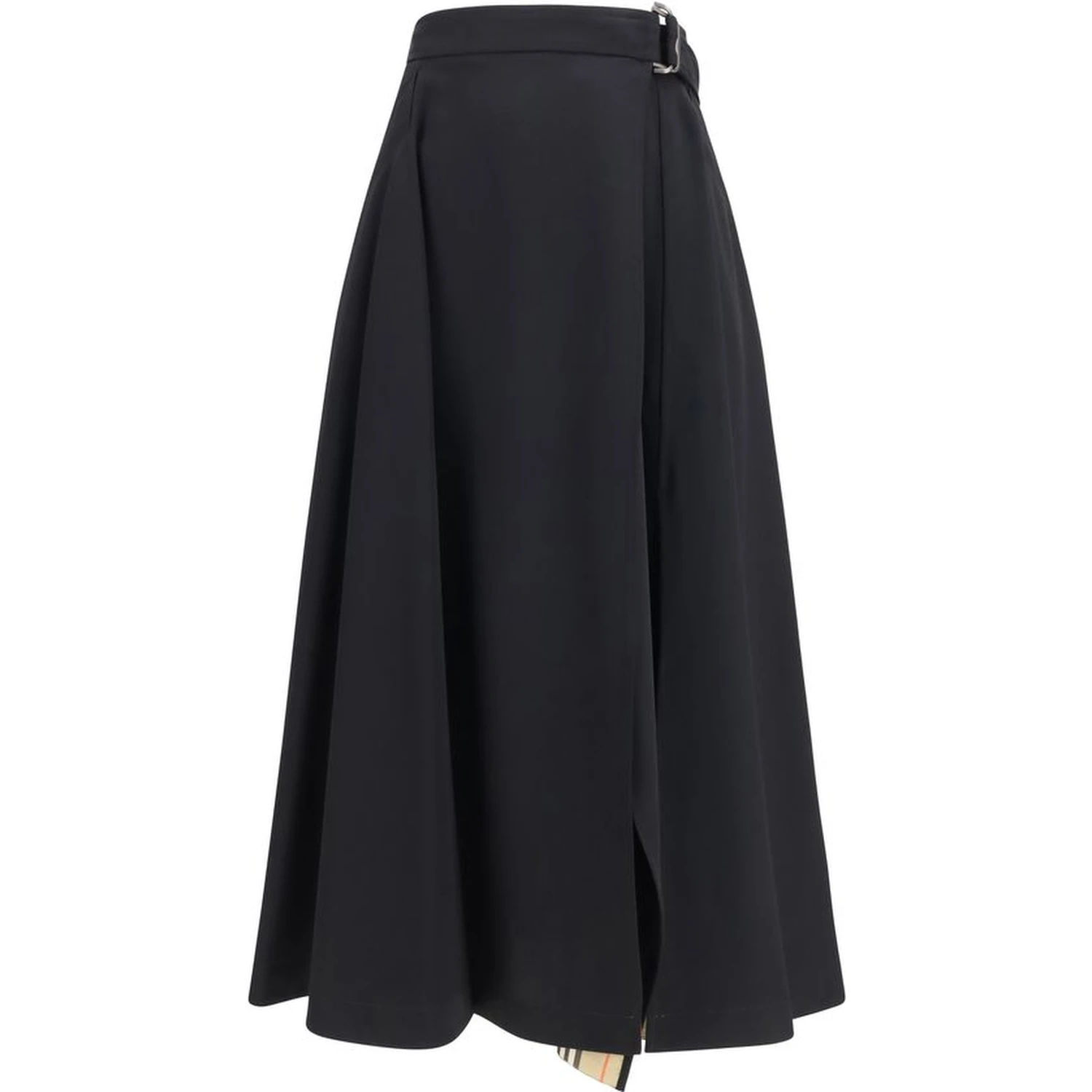 Black Wool Oves Aries Midi Skirt
