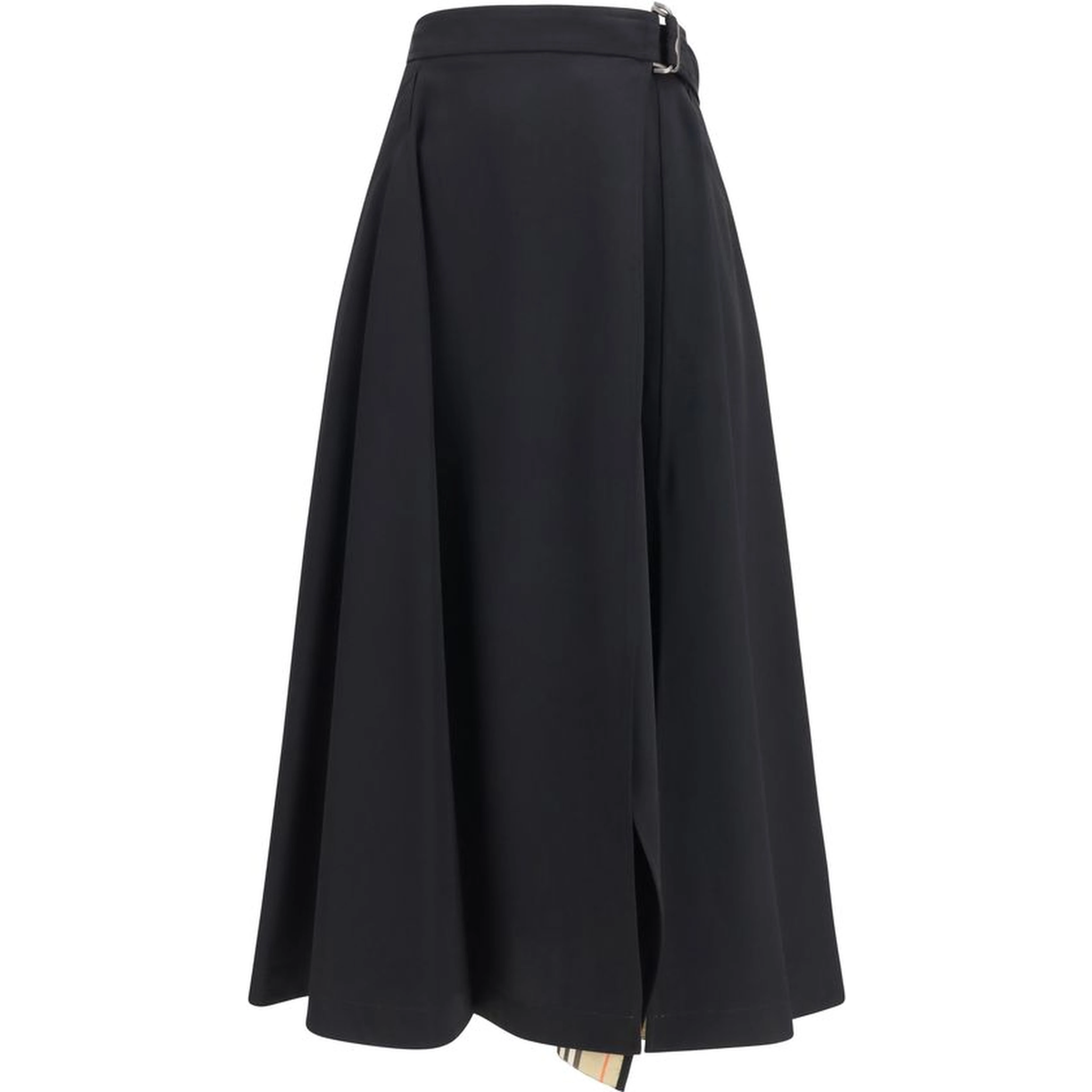 Black Wool Oves Aries Midi Skirt