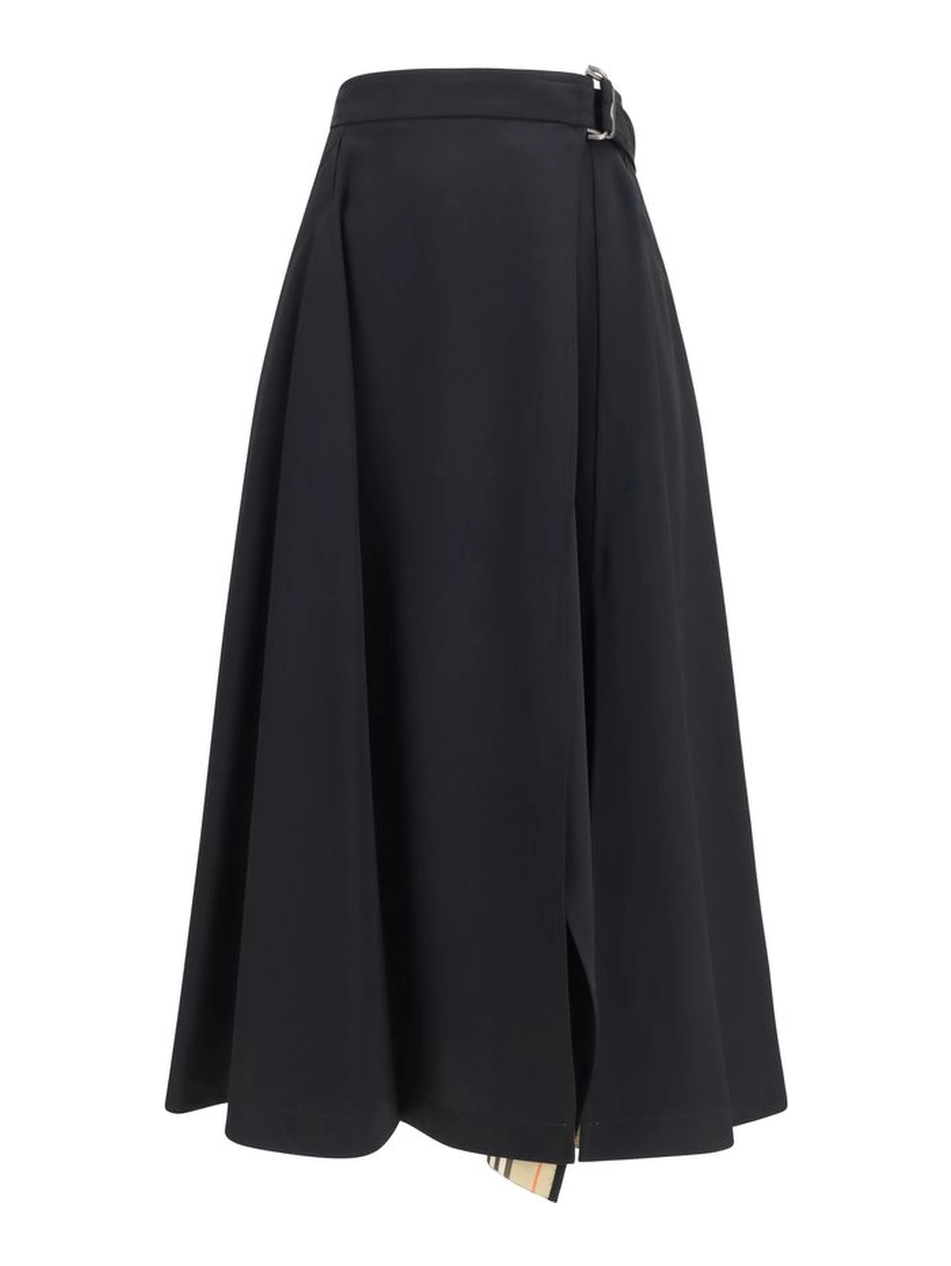 Black Wool Oves Aries Midi Skirt