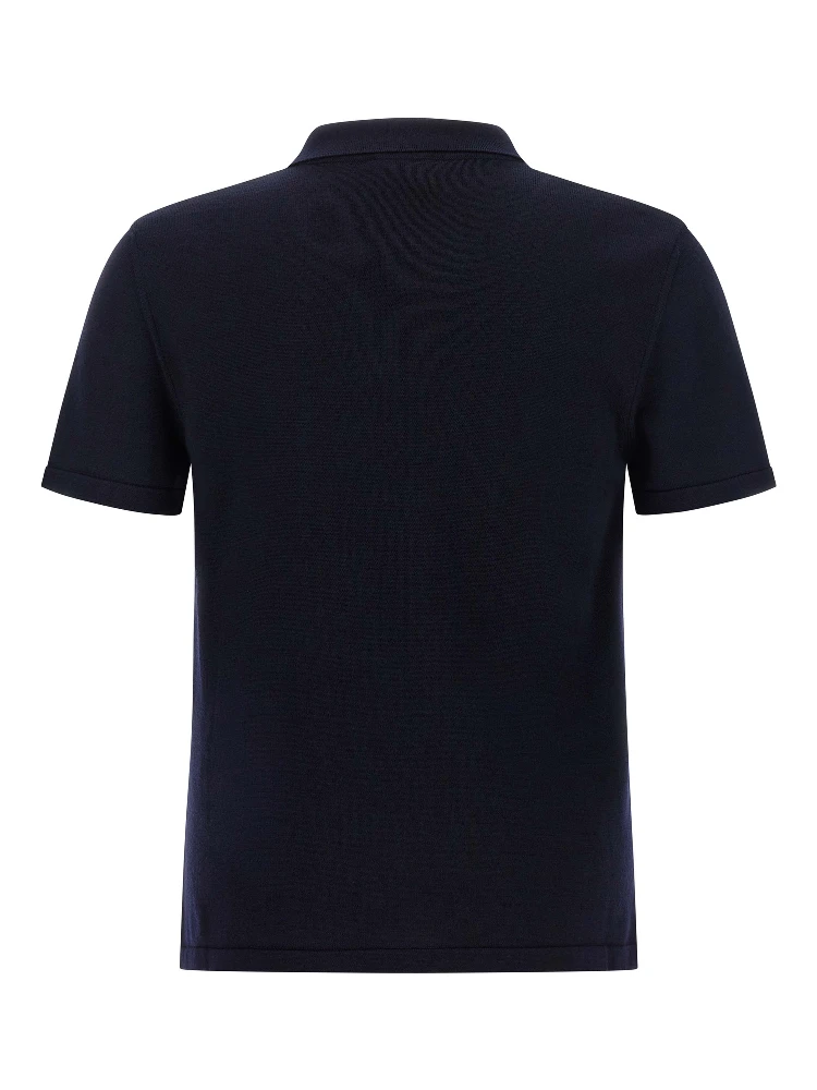 Blue Virgin Wool Polo Shirt alternative