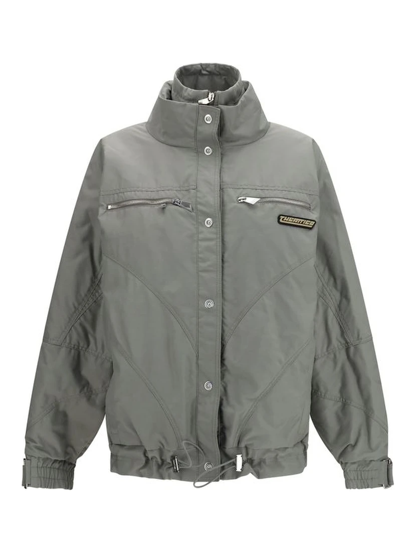 Gray Cotton Bomber