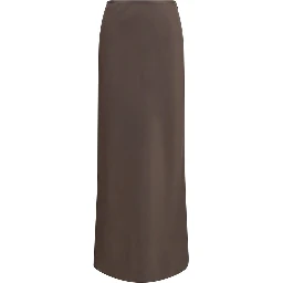 Brown Silk Long Skirt
