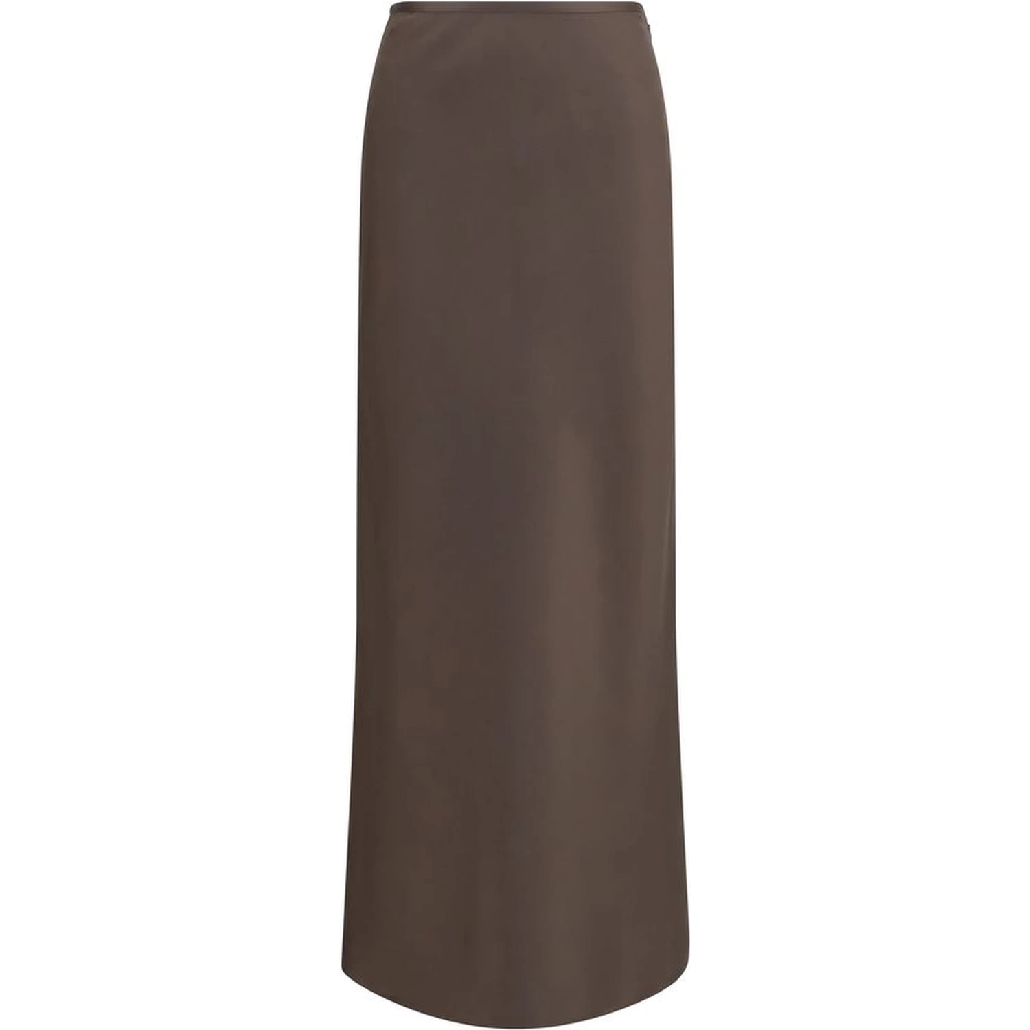 Brown Silk Long Skirt