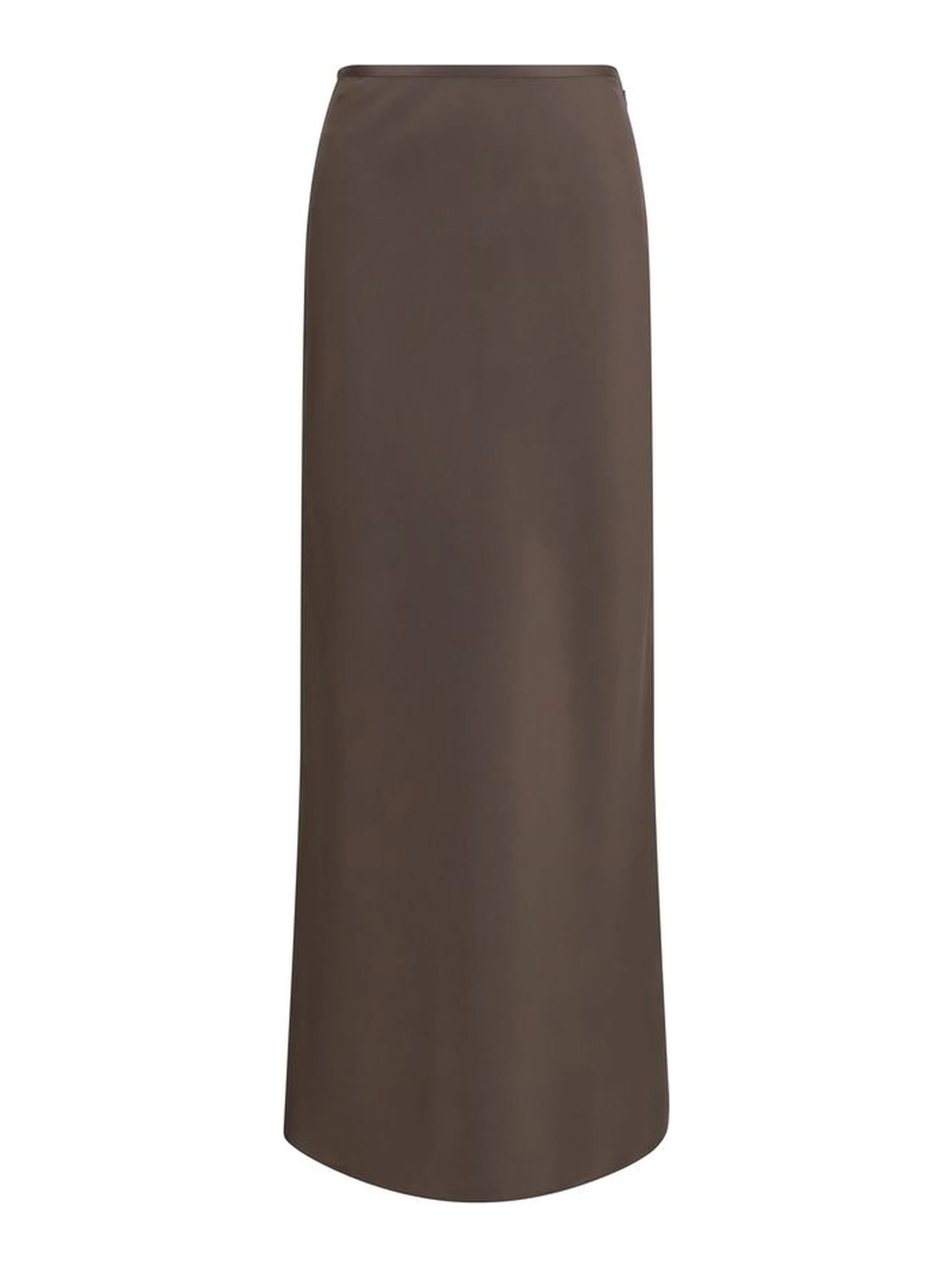 Brown Silk Long Skirt