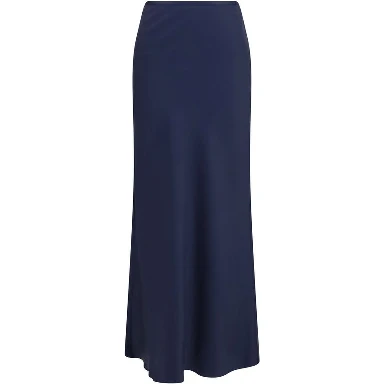 Blue Silk Long Skirt