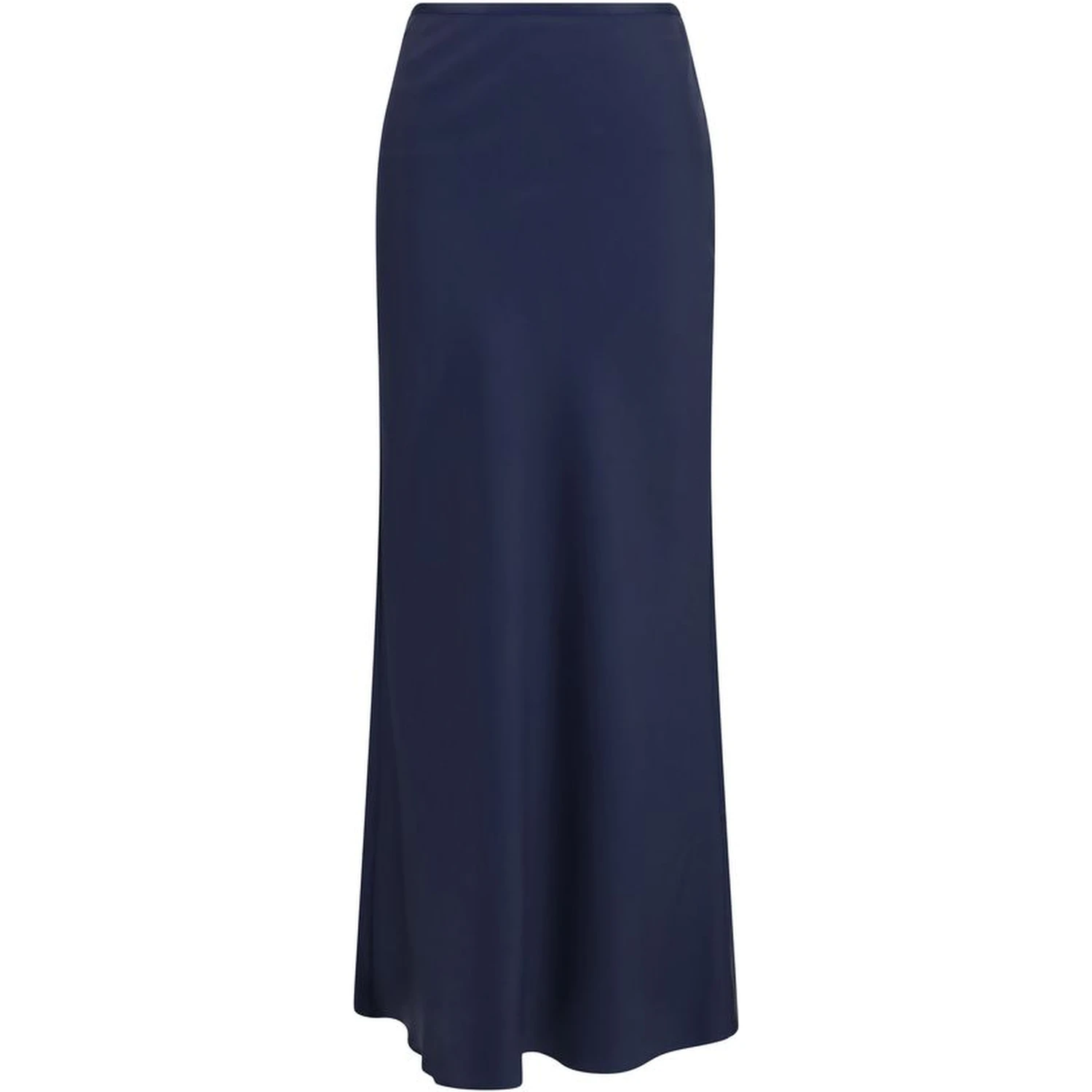 Blue Silk Long Skirt