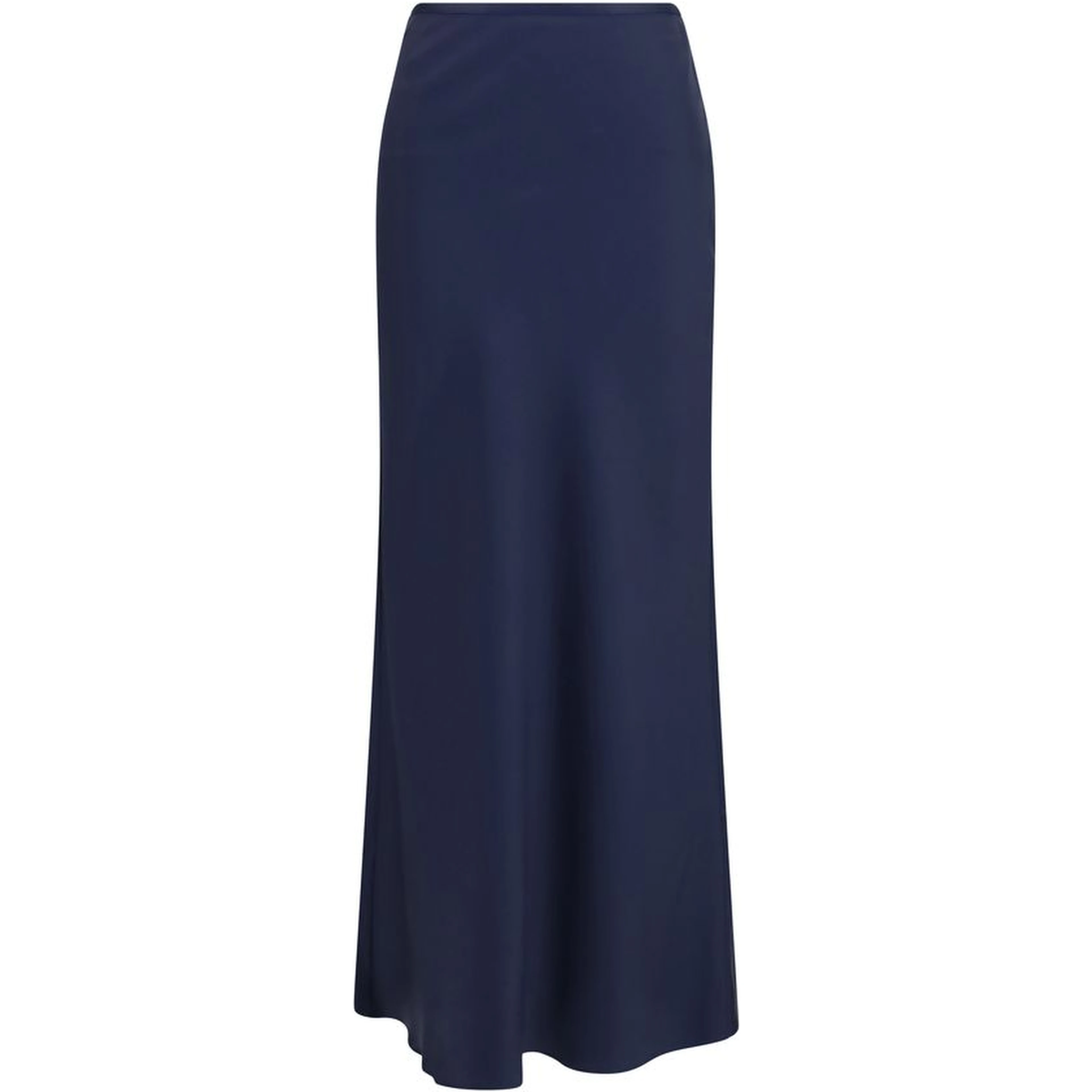 Blue Silk Long Skirt