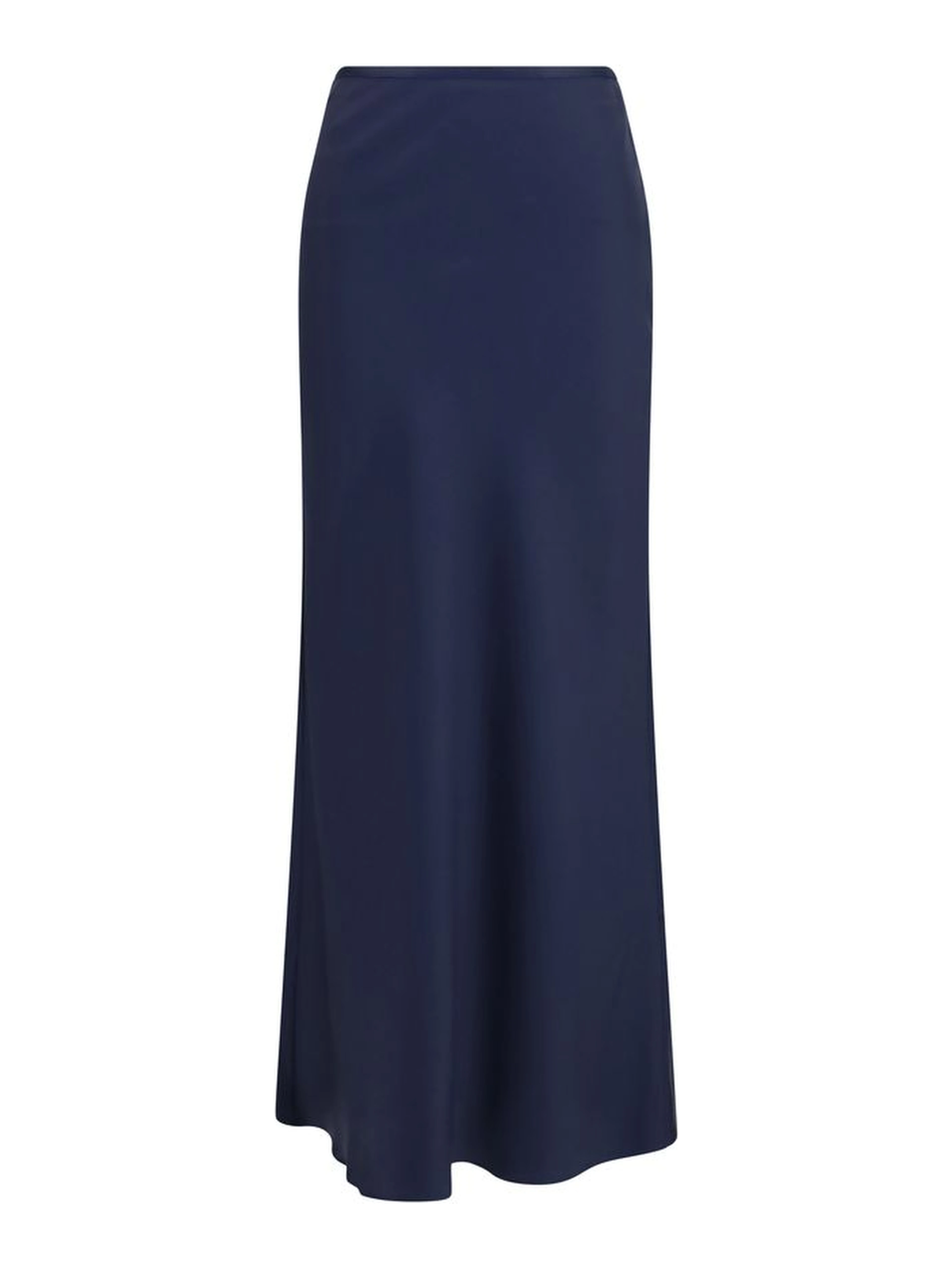 Blue Silk Long Skirt
