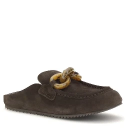 Brown Calf Leather Bos Taurus Mules