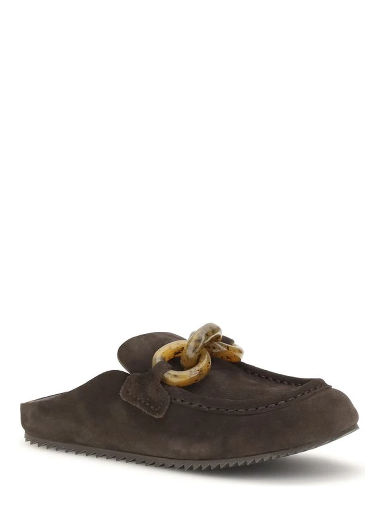 Brown Calf Leather Bos Taurus Mules alternative