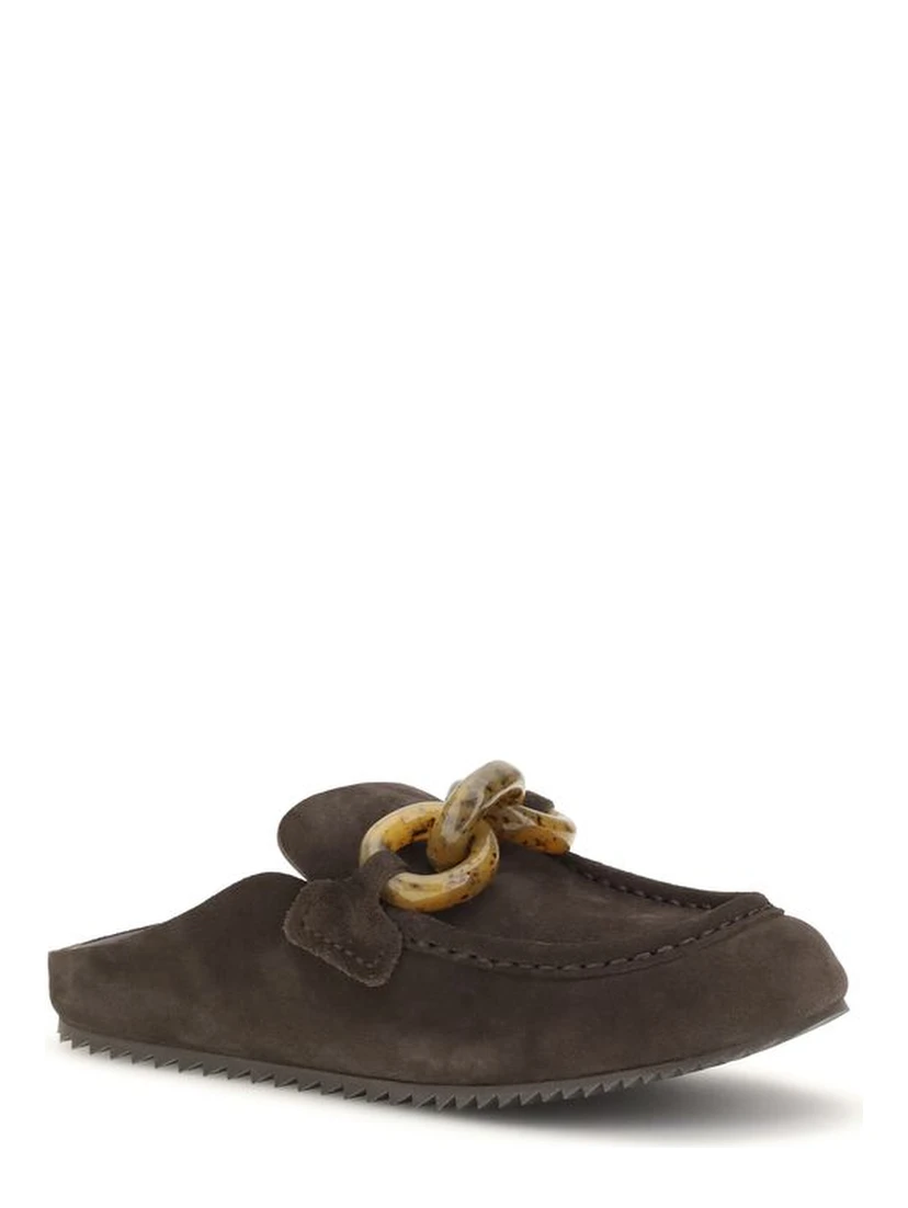 Brown Calf Leather Bos Taurus Mules