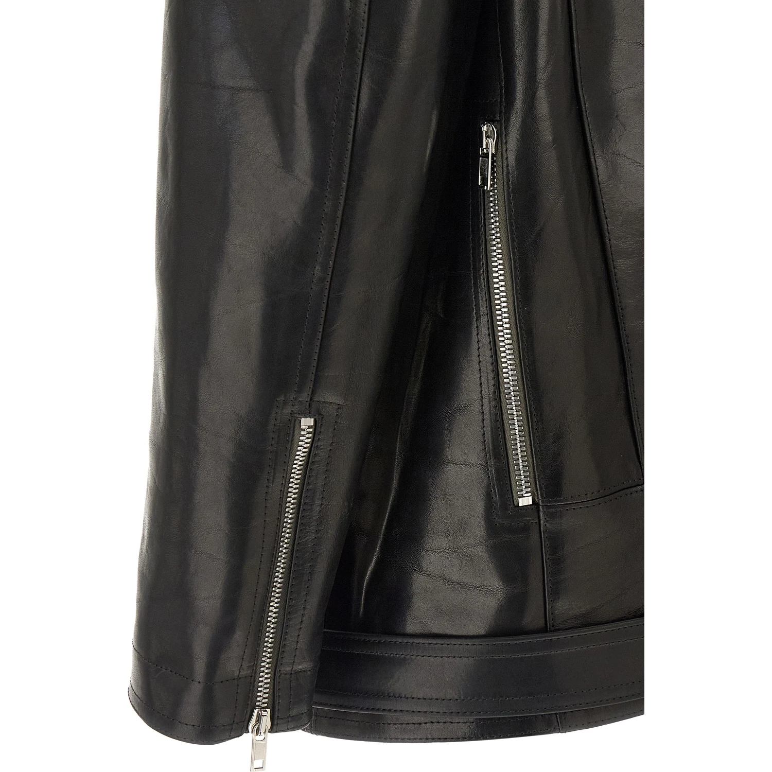 Black Bull Skin Leather Jacket