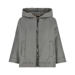 Gray Polyester Shell Jacket