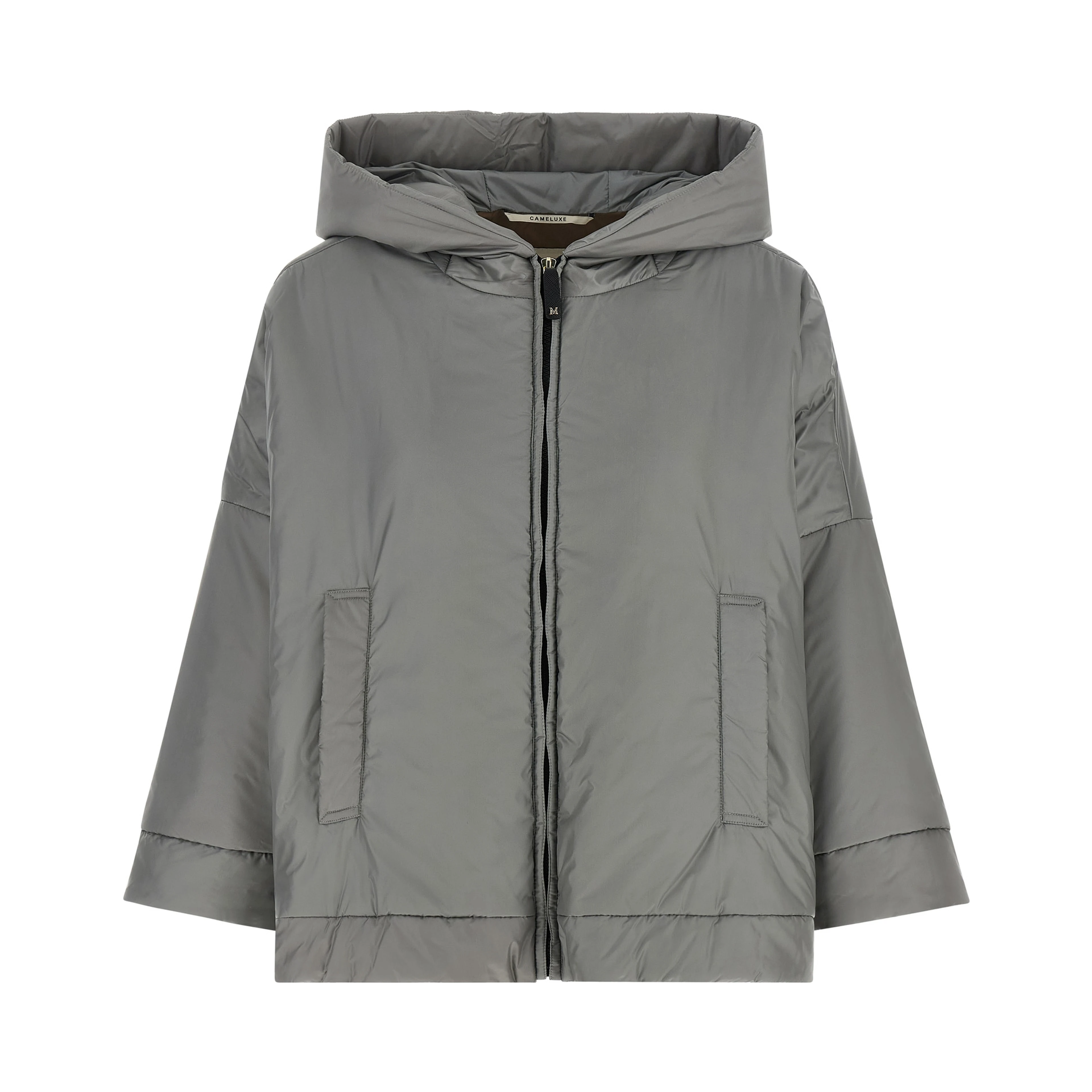 Gray Polyester Shell Jacket
