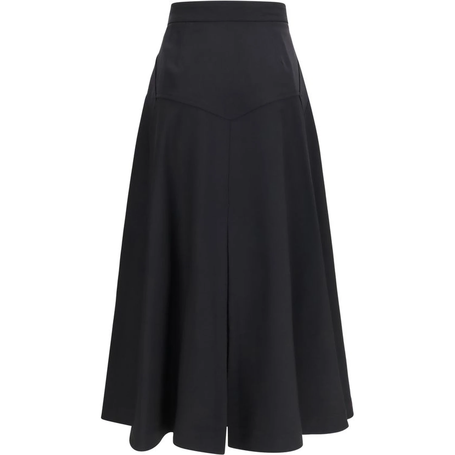 Black Wool Oves Aries Midi Skirt