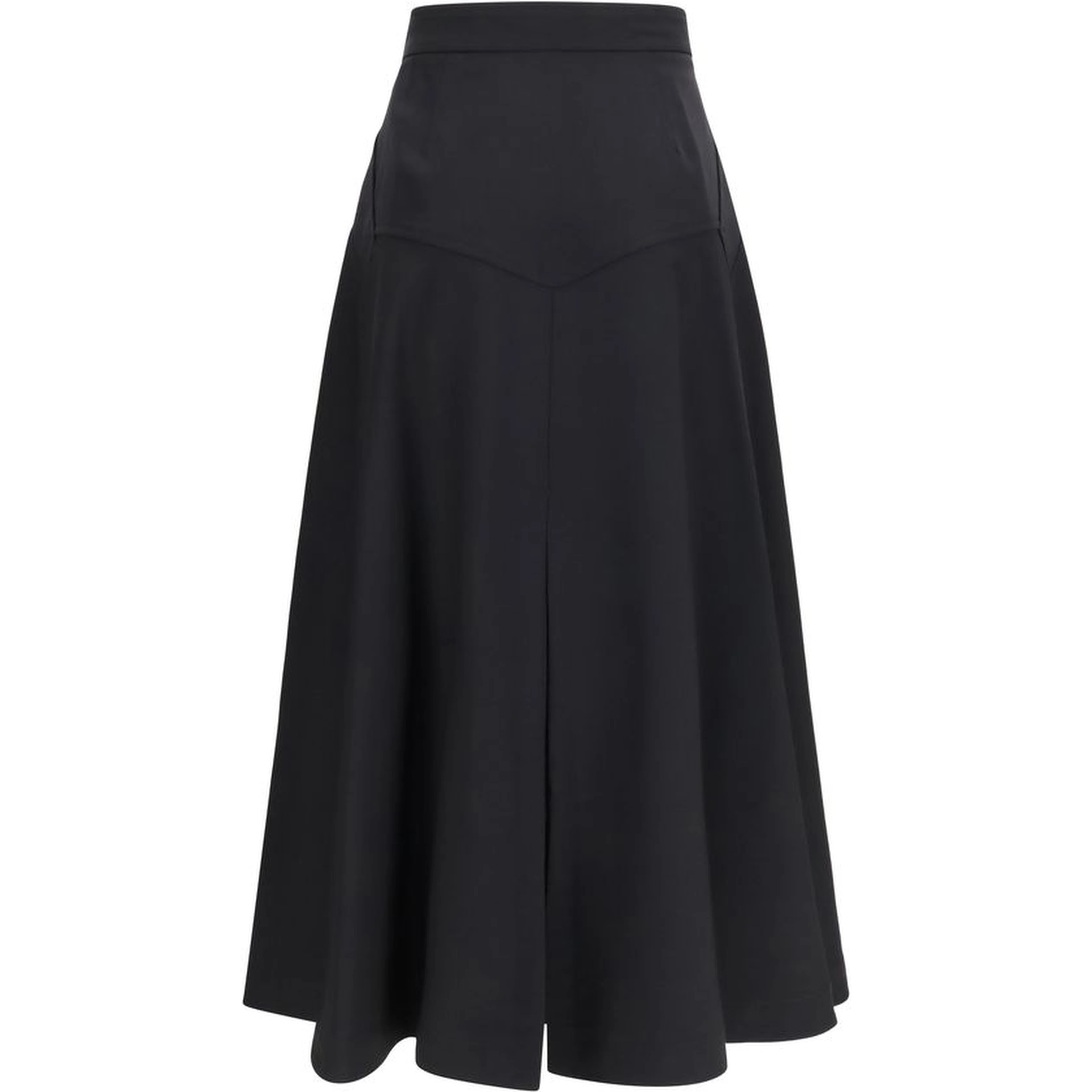 Black Wool Oves Aries Midi Skirt