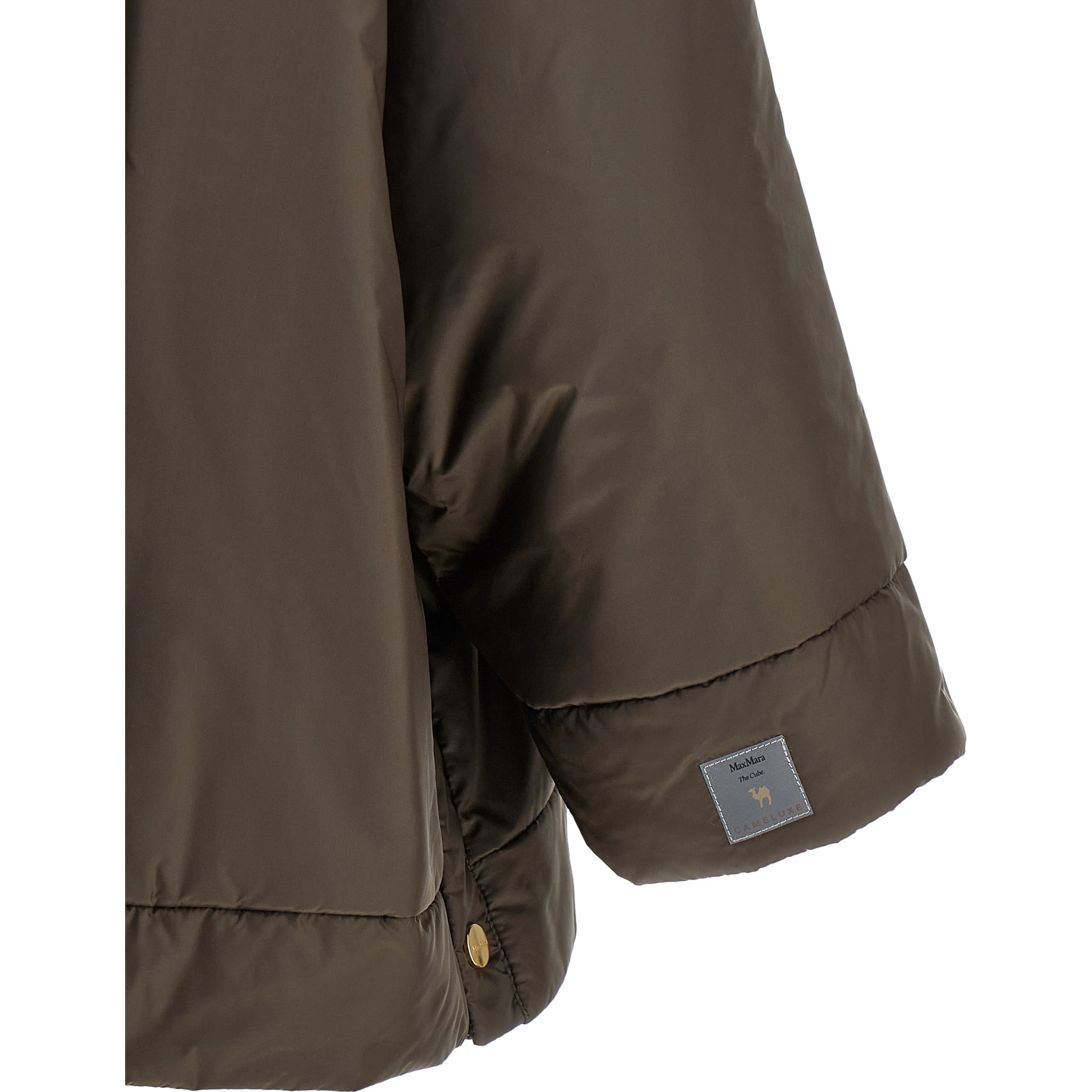 Brown Polyester Shell Jacket