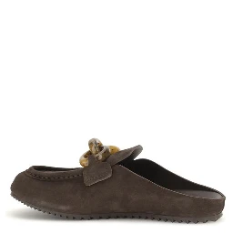 Brown Calf Leather Bos Taurus Mules