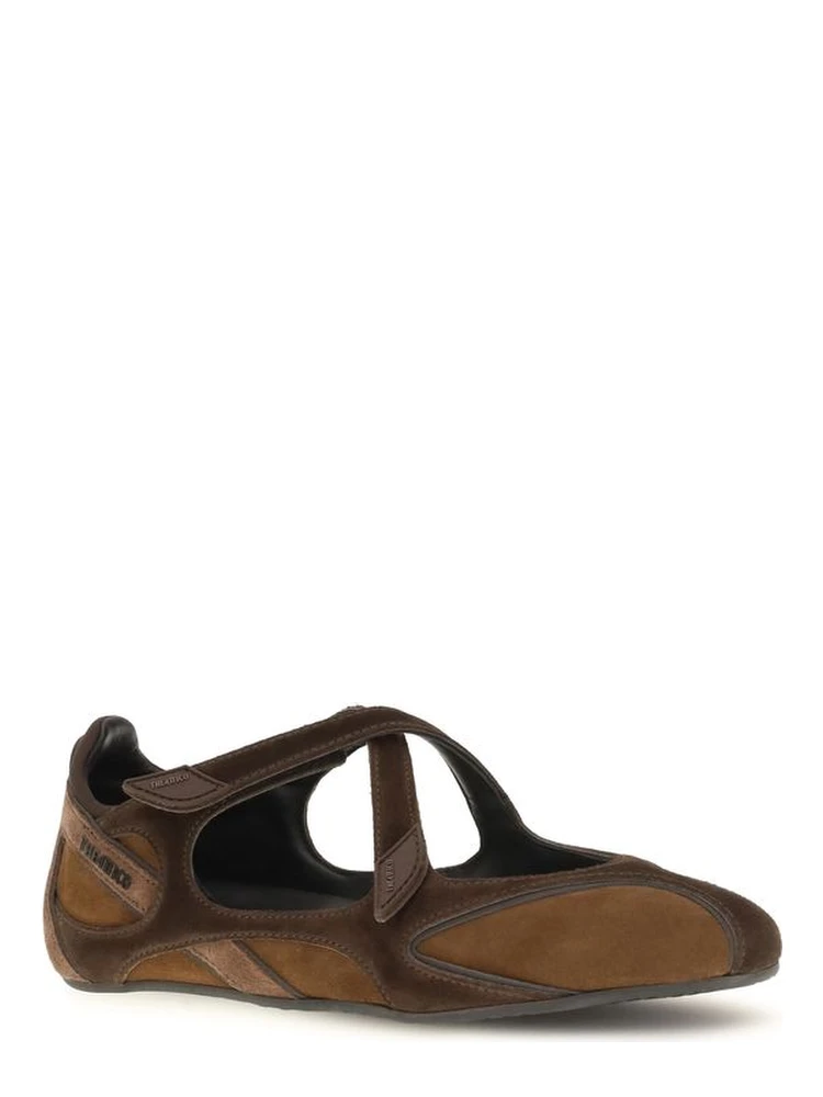 Brown Calf Leather Bos Taurus Ballet Flats alternative