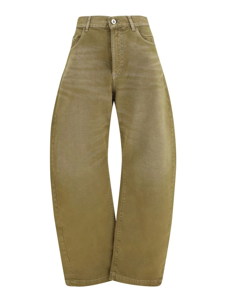 Brown Cotton Jeans Denim