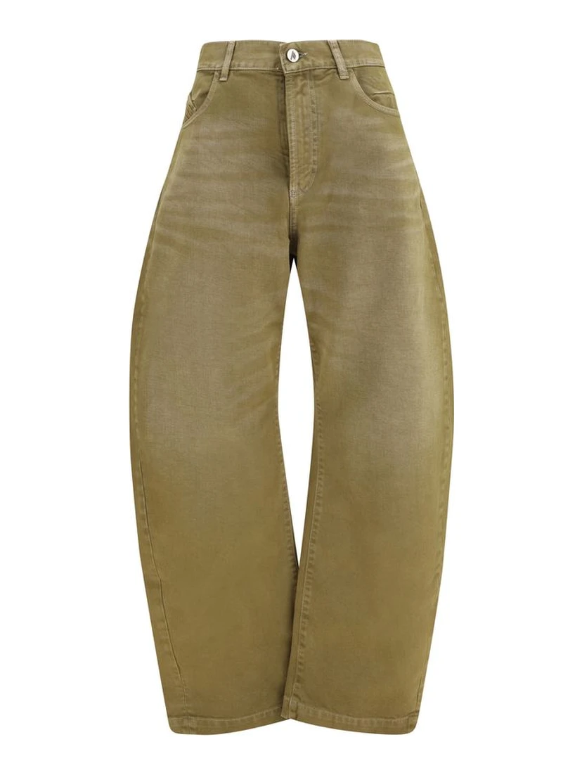 Brown Cotton Jeans Denim