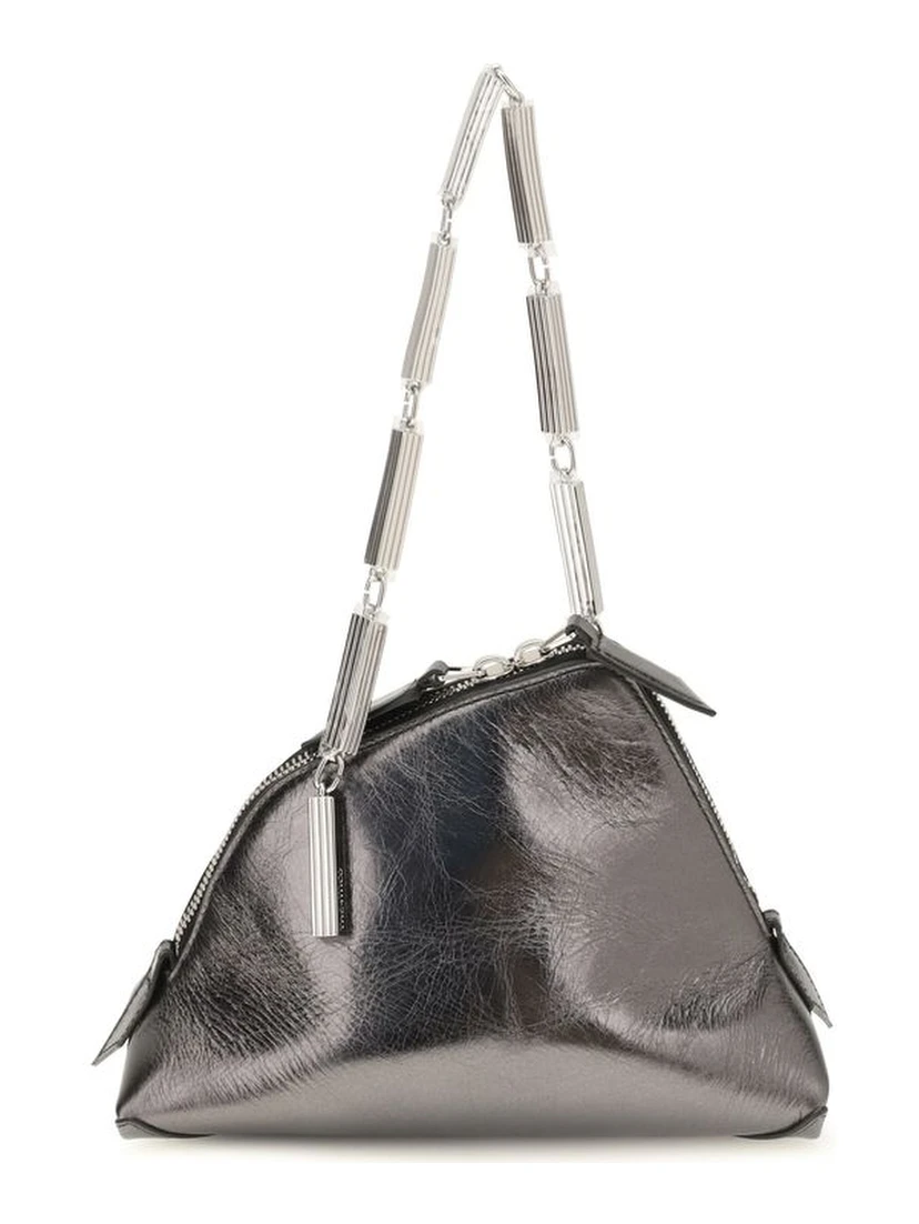 Silver Calf Leather Bos Taurus Handbag