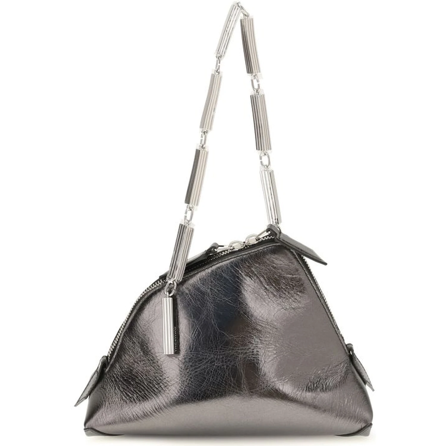 Silver Calf Leather Bos Taurus Handbag
