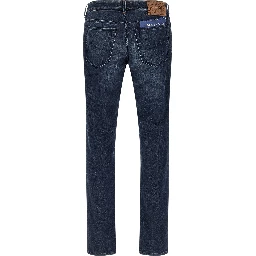 Blue Cotton Slim Fit Jeans