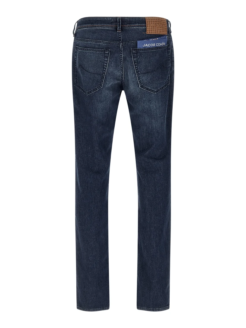 Blue Cotton Slim Fit Jeans