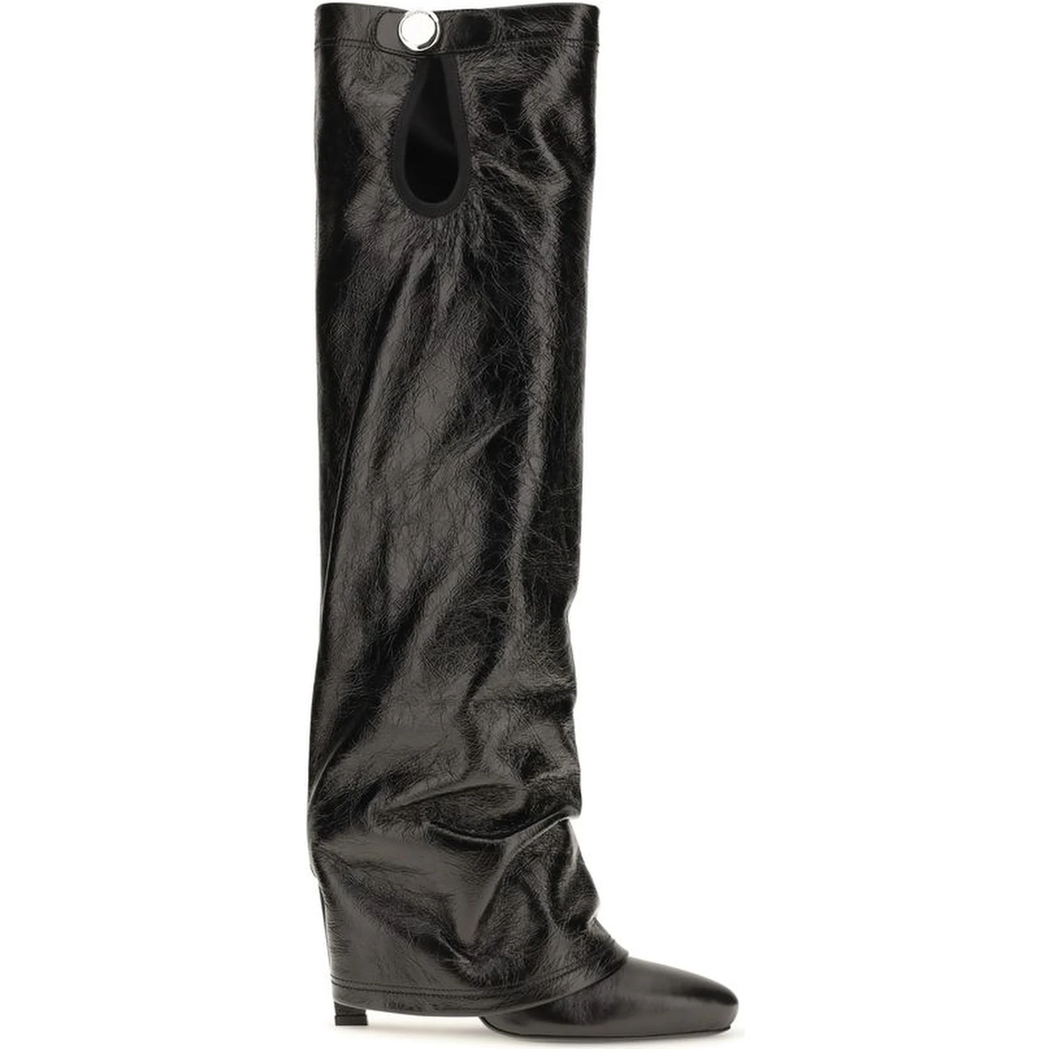 Black Calf Leather Bos Taurus Ankle Boots