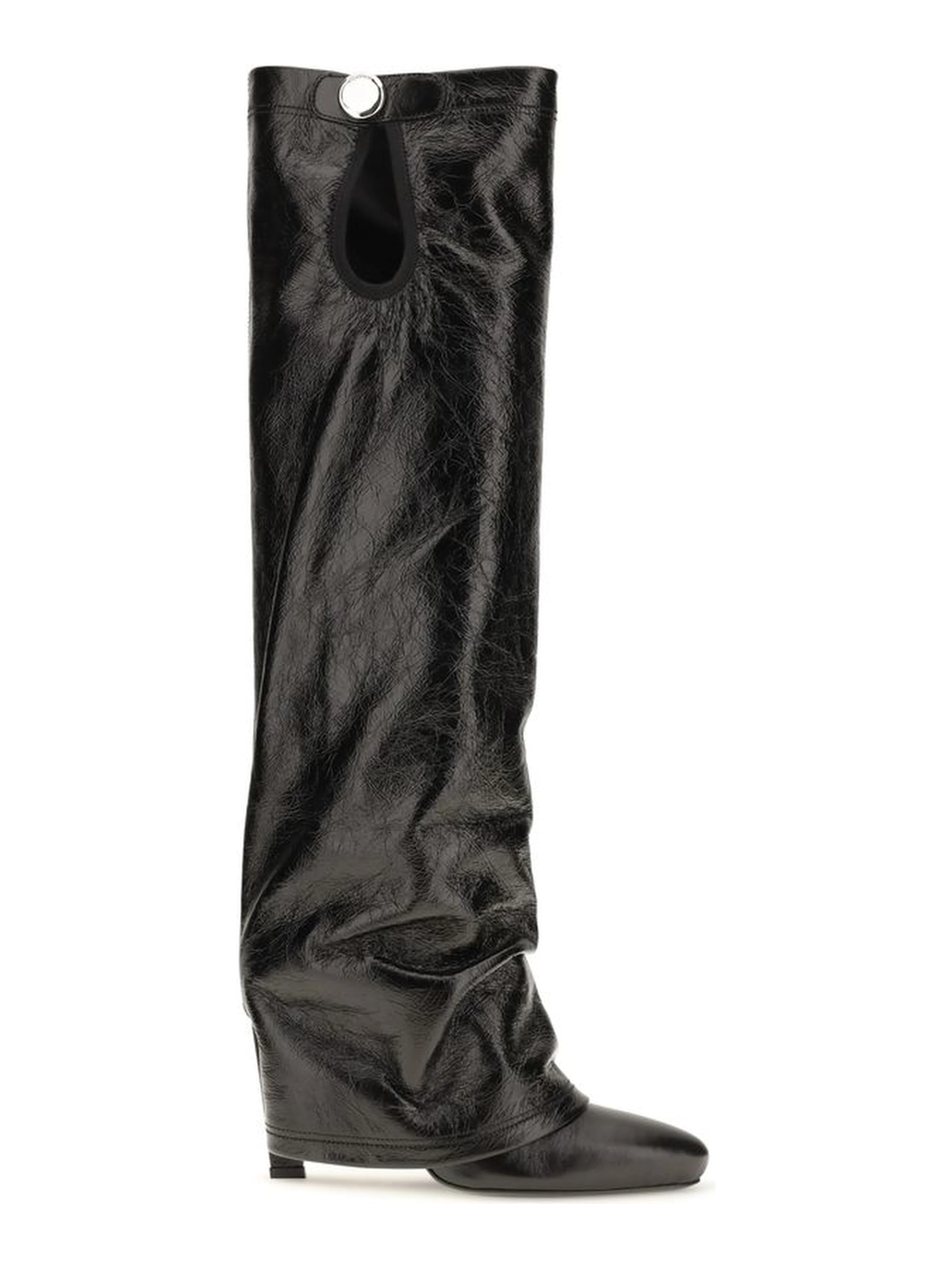 Black Calf Leather Bos Taurus Ankle Boots